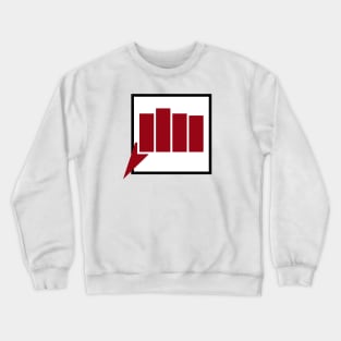 Karate Fist - Red on White Crewneck Sweatshirt